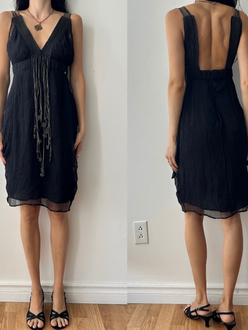 Y2K fringe dress by miss sixty